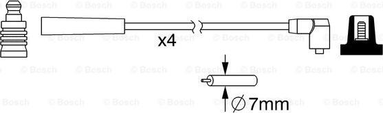 BOSCH 0 986 357 098 - Комплект запалителеи кабели vvparts.bg