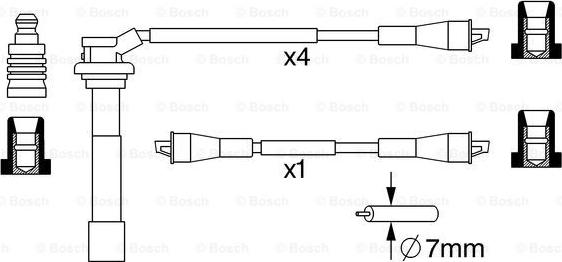 BOSCH 0 986 357 053 - Комплект запалителеи кабели vvparts.bg