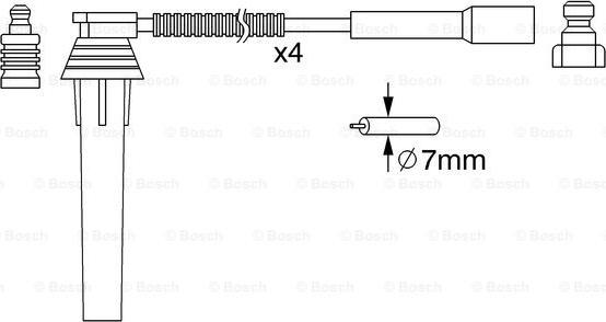 BOSCH 0 986 357 052 - Комплект запалителеи кабели vvparts.bg