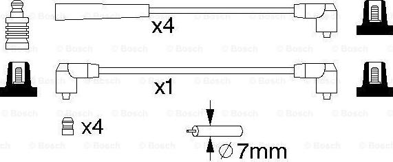 BOSCH 0 986 357 068 - Комплект запалителеи кабели vvparts.bg