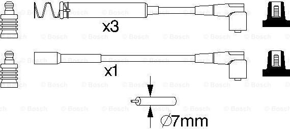 BOSCH 0 986 357 063 - Комплект запалителеи кабели vvparts.bg