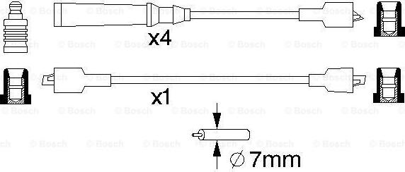 BOSCH 0 986 357 013 - Комплект запалителеи кабели vvparts.bg