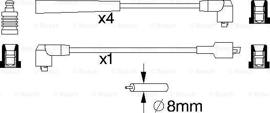 BOSCH 0 986 357 012 - Комплект запалителеи кабели vvparts.bg