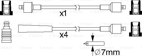 BOSCH 0 986 357 088 - Комплект запалителеи кабели vvparts.bg
