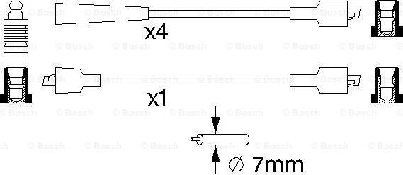 BOSCH 0 986 357 117 - Комплект запалителеи кабели vvparts.bg