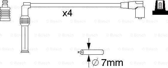 BOSCH 0 986 357 070 - Комплект запалителеи кабели vvparts.bg