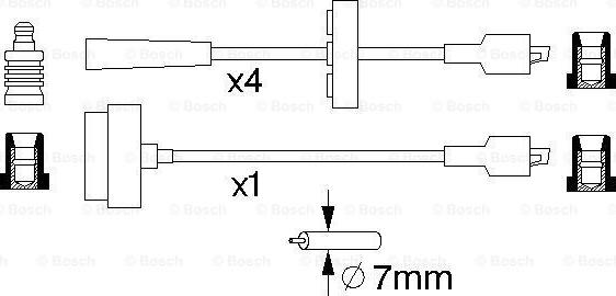 BOSCH 0 986 357 077 - Комплект запалителеи кабели vvparts.bg