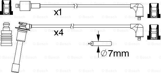 BOSCH 0 986 357 194 - Комплект запалителеи кабели vvparts.bg