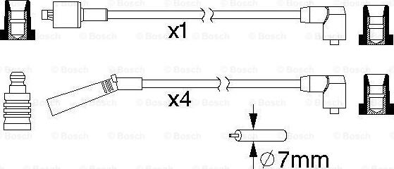 BOSCH 0 986 357 196 - Комплект запалителеи кабели vvparts.bg