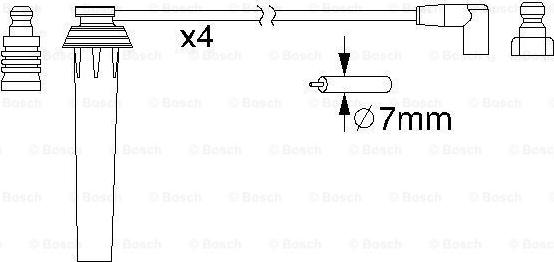 BOSCH 0 986 357 192 - Комплект запалителеи кабели vvparts.bg