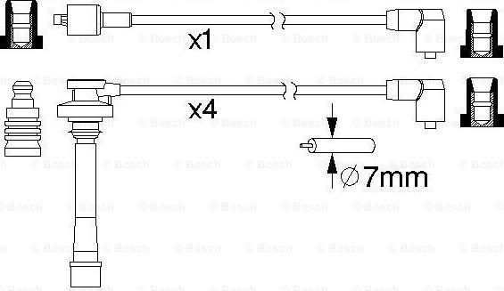 BOSCH 0 986 357 197 - Комплект запалителеи кабели vvparts.bg