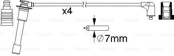 BOSCH 0 986 357 149 - Комплект запалителеи кабели vvparts.bg