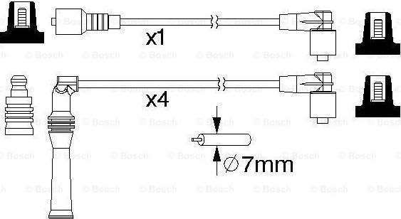 BOSCH 0 986 357 144 - Комплект запалителеи кабели vvparts.bg