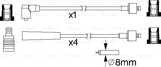 BOSCH 0 986 357 145 - Комплект запалителеи кабели vvparts.bg