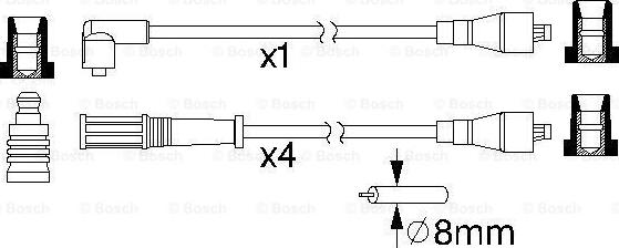 BOSCH 0 986 357 146 - Комплект запалителеи кабели vvparts.bg