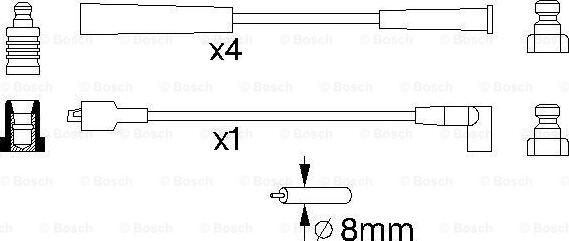 BOSCH 0 986 357 140 - Комплект запалителеи кабели vvparts.bg