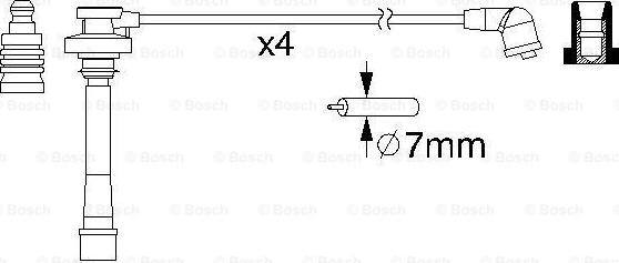 BOSCH 0 986 357 147 - Комплект запалителеи кабели vvparts.bg