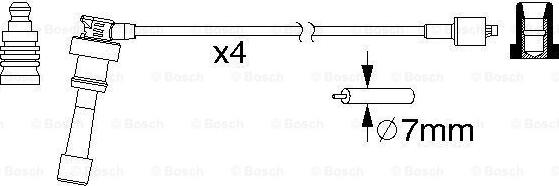 BOSCH 0 986 357 159 - Комплект запалителеи кабели vvparts.bg