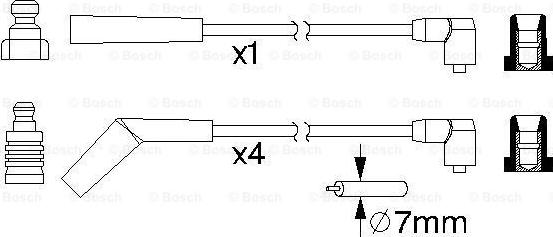 BOSCH 0 986 357 153 - Комплект запалителеи кабели vvparts.bg