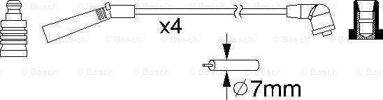 BOSCH 0 986 357 157 - Комплект запалителеи кабели vvparts.bg