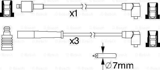 BOSCH 0 986 357 168 - Комплект запалителеи кабели vvparts.bg