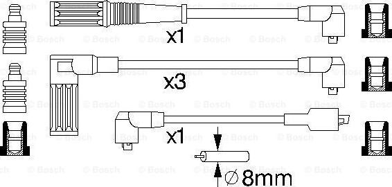 BOSCH 0 986 357 119 - Комплект запалителеи кабели vvparts.bg