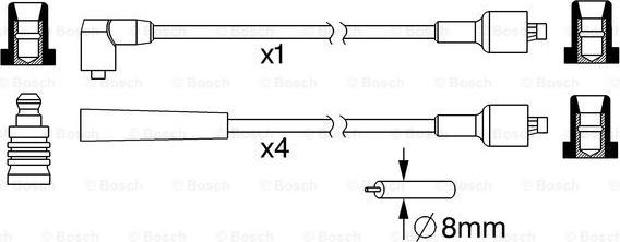 BOSCH 0 986 357 114 - Комплект запалителеи кабели vvparts.bg