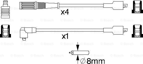 BOSCH 0 986 357 113 - Комплект запалителеи кабели vvparts.bg