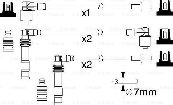 BOSCH 0 986 357 189 - Комплект запалителеи кабели vvparts.bg