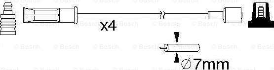 BOSCH 0 986 357 184 - Комплект запалителеи кабели vvparts.bg