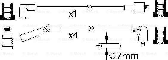 BOSCH 0 986 357 185 - Комплект запалителеи кабели vvparts.bg