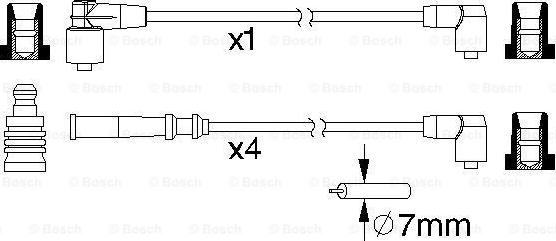 BOSCH 0 986 357 186 - Комплект запалителеи кабели vvparts.bg