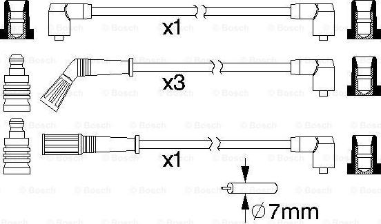 BOSCH 0 986 357 183 - Комплект запалителеи кабели vvparts.bg