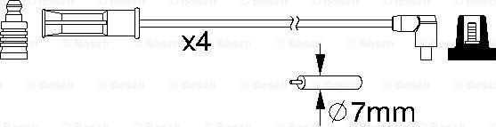 BOSCH 0 986 357 182 - Комплект запалителеи кабели vvparts.bg