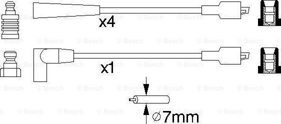 BOSCH 0 986 357 134 - Комплект запалителеи кабели vvparts.bg