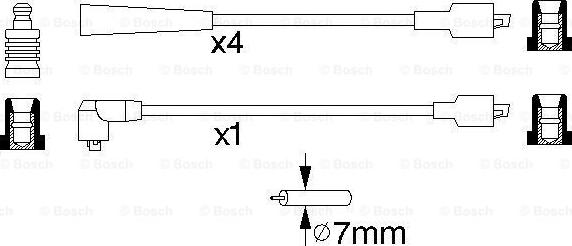 BOSCH 0 986 357 135 - Комплект запалителеи кабели vvparts.bg