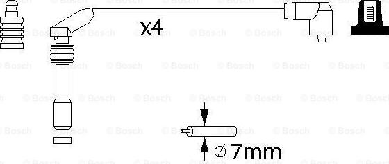 BOSCH 0 986 357 126 - Комплект запалителеи кабели vvparts.bg