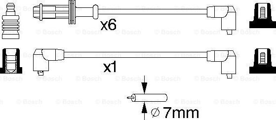 BOSCH 0 986 357 120 - Комплект запалителеи кабели vvparts.bg