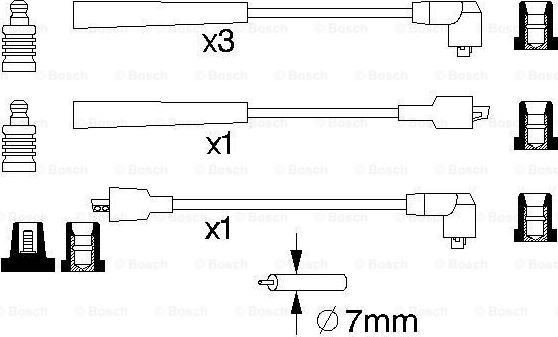 BOSCH 0 986 357 122 - Комплект запалителеи кабели vvparts.bg