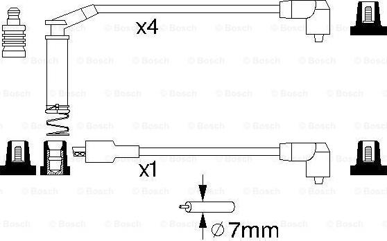 BOSCH 0 986 357 127 - Комплект запалителеи кабели vvparts.bg