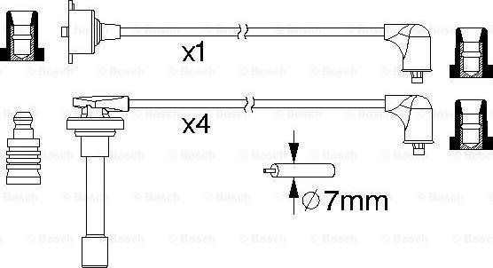 BOSCH 0 986 357 173 - Комплект запалителеи кабели vvparts.bg