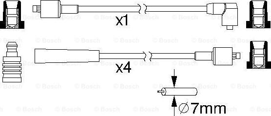 BOSCH 0 986 357 172 - Комплект запалителеи кабели vvparts.bg