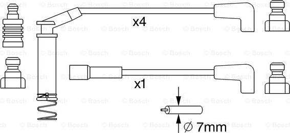 BOSCH 0 986 357 249 - Комплект запалителеи кабели vvparts.bg