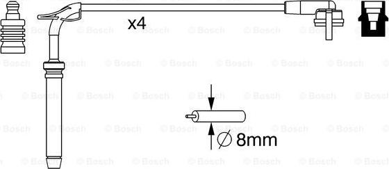 BOSCH 0 986 357 245 - Комплект запалителеи кабели vvparts.bg