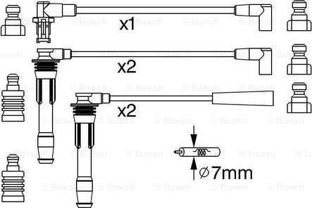 BOSCH 0 986 357 243 - Комплект запалителеи кабели vvparts.bg