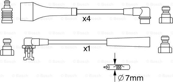 BOSCH 0 986 357 254 - Комплект запалителеи кабели vvparts.bg