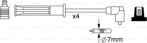 BOSCH 0 986 357 253 - Комплект запалителеи кабели vvparts.bg