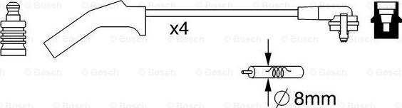 BOSCH 0 986 357 257 - Комплект запалителеи кабели vvparts.bg