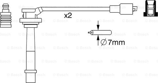 BOSCH 0 986 357 263 - Комплект запалителеи кабели vvparts.bg