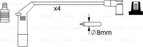 BOSCH 0 986 357 267 - Комплект запалителеи кабели vvparts.bg